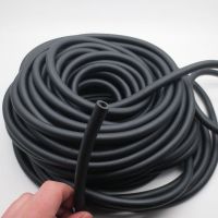 高弹力60100健身拉力绳圆皮筋抗冻优质乳胶管体训瑜伽加厚弹力带 60100健身皮筋黑色 整根一米