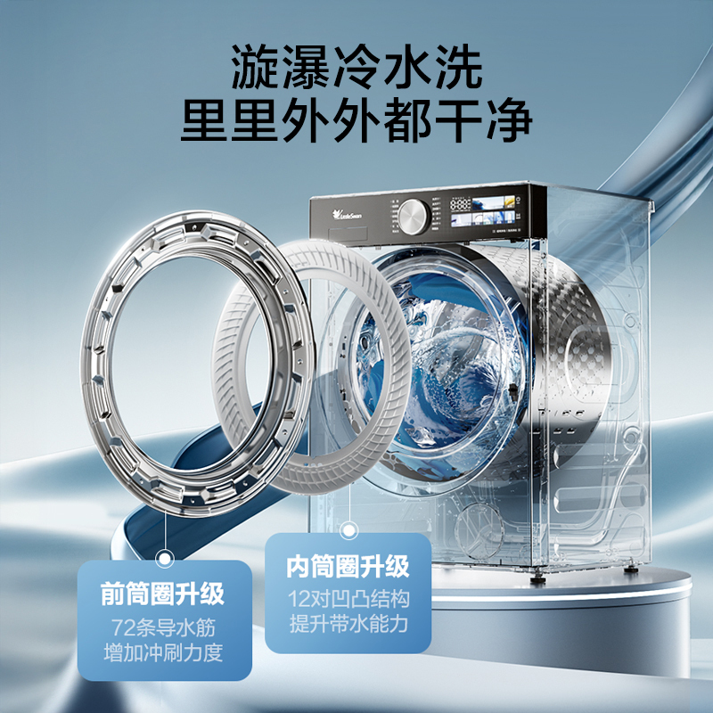 小天鹅(LittleSwan)滚筒洗衣机全自动家用 带烘干洗烘一体[小乌梅3.0 TD10DE40]纯平全嵌 以旧换新