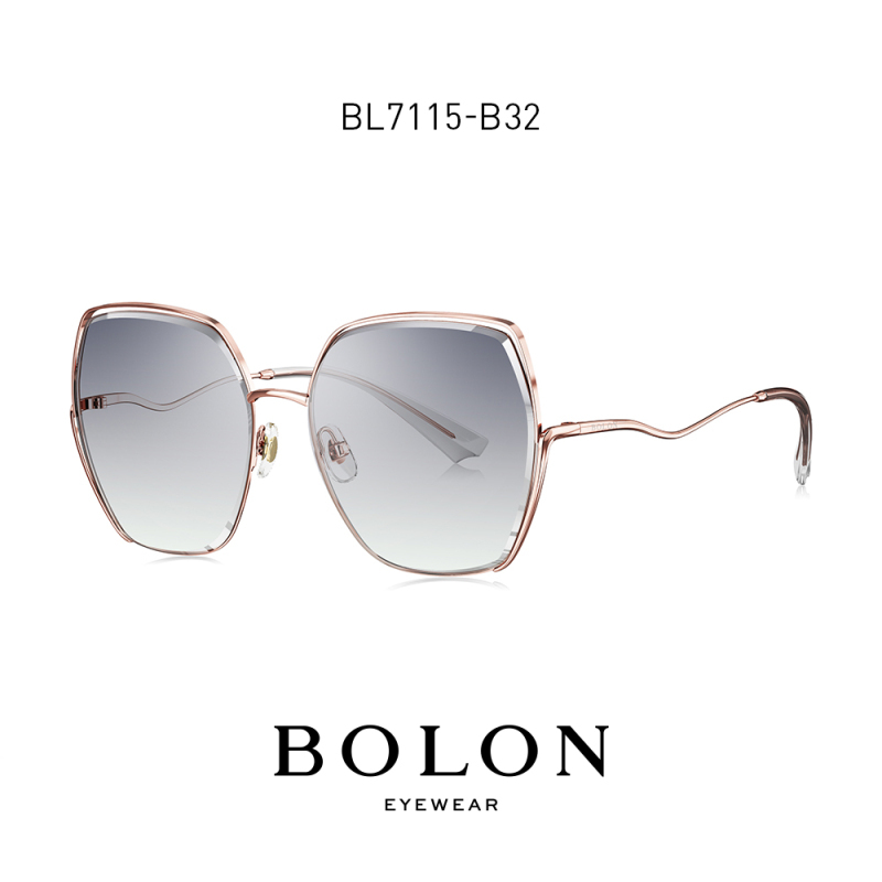 bolon暴龙2020新款太阳镜多边形时尚墨镜合金潮流眼镜女bl7115