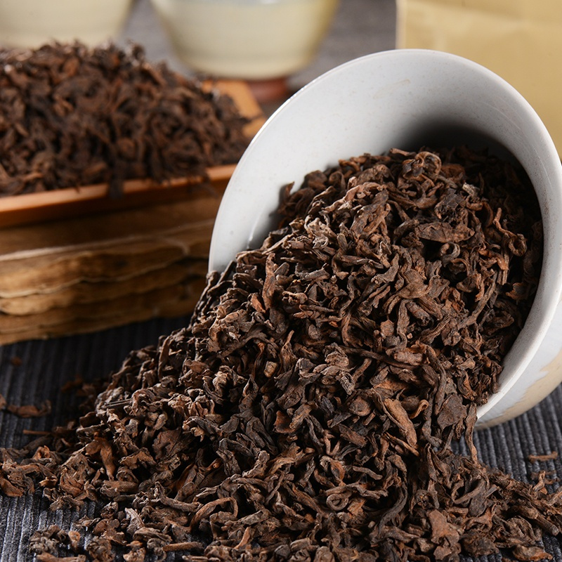 厂家批发普洱茶熟茶散茶散装1000g袋装茶叶勐海古树