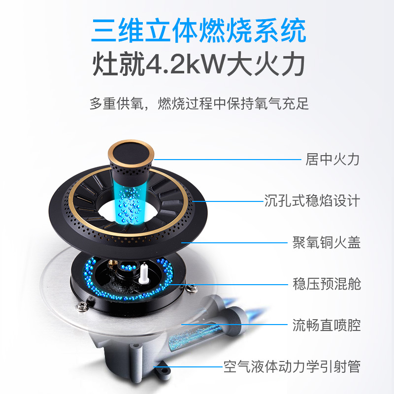万田(wanti)燃气灶双灶双炉头家用猛火灶台上式 双眼灶煤气灶炉灶台式嵌入式灶熄火保灶具 RJ06燃气灶 天然气