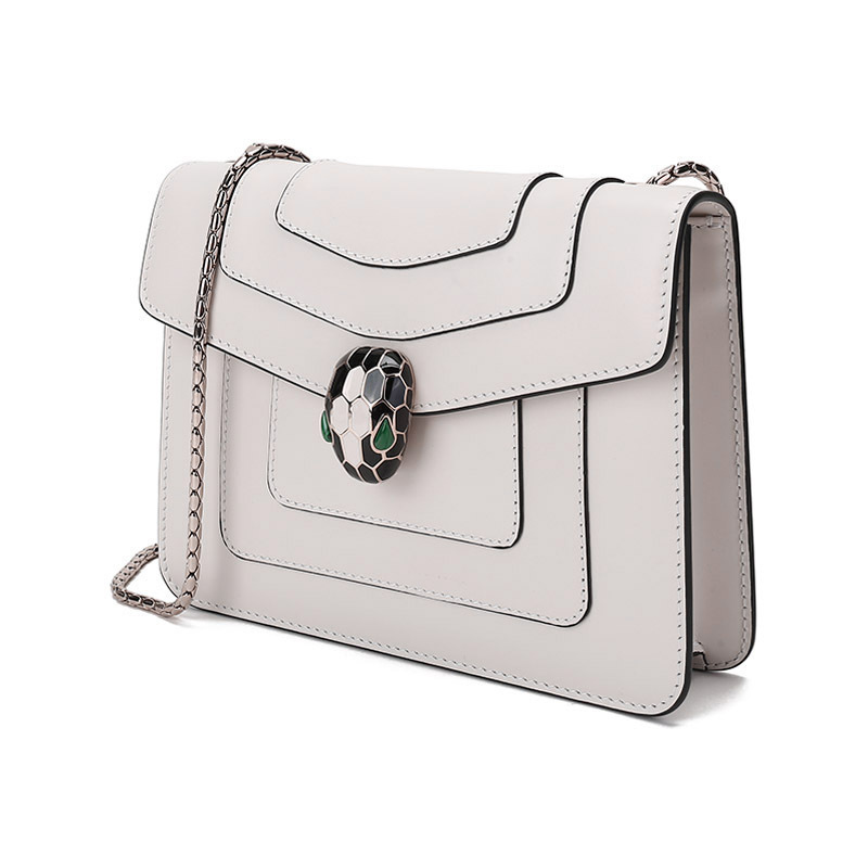 宝格丽bvlgari女士serpentiforever系列牛皮小号蛇头扣单肩斜挎包链条