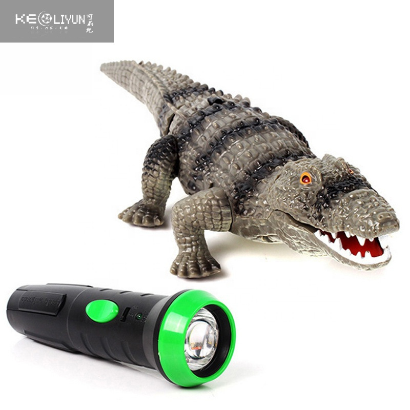 敬平仿真遥控蛇恐龙爬行动物吓人昆虫电动益智3男孩6玩具遥控鳄鱼标配