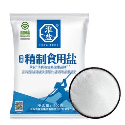 淮盐加碘精制食盐500g/袋