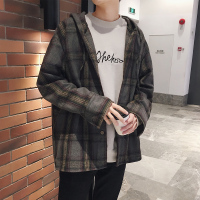 秋季格子衬衫男长袖韩版潮流港风chic慵懒风早秋上衣外套网红衬衣