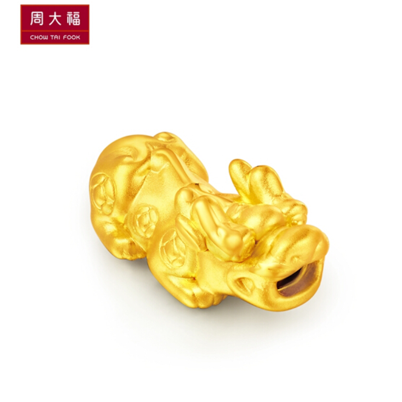 周大福 貔貅 定价足金黄金转运珠/吊坠 R17083