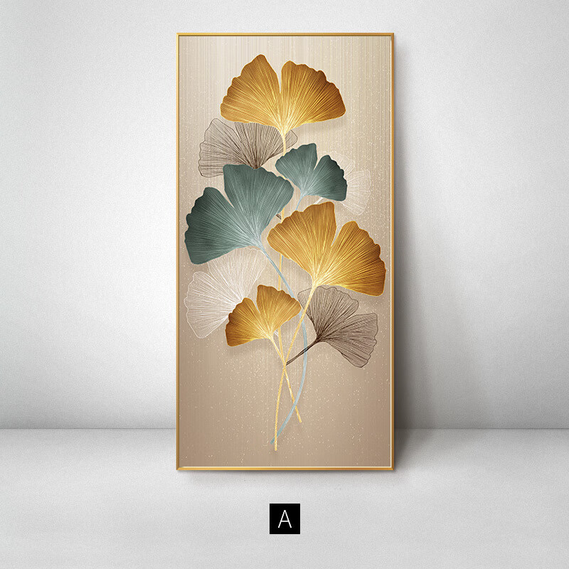 维诺亚玄关装饰画轻奢走廊过道入户门正对墙挂画竖版大气高清大图