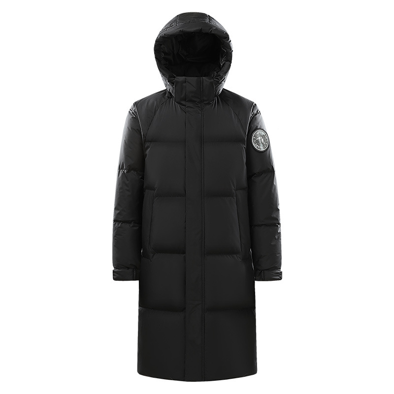 冬季户外羽绒服运动可二开连帽男女中长款休闲百搭过膝羽绒服外套