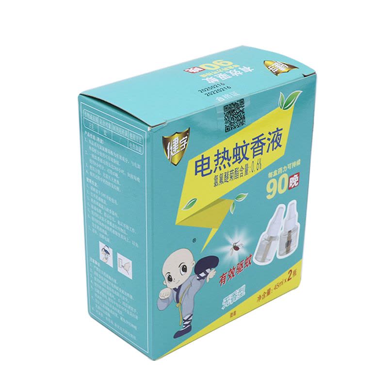 健字电热蚊香液两瓶装 90ml 盒图片