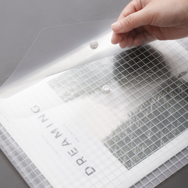 晨光纽扣袋方格(白)ADM94516A 12个装高清大图