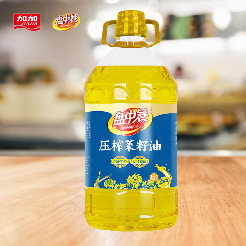 盘中餐 压榨菜籽油 5L/桶高清大图