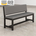 晋舰长条凳软包沙发换鞋凳等候靠背休息区长条椅子100*45*80cm单层