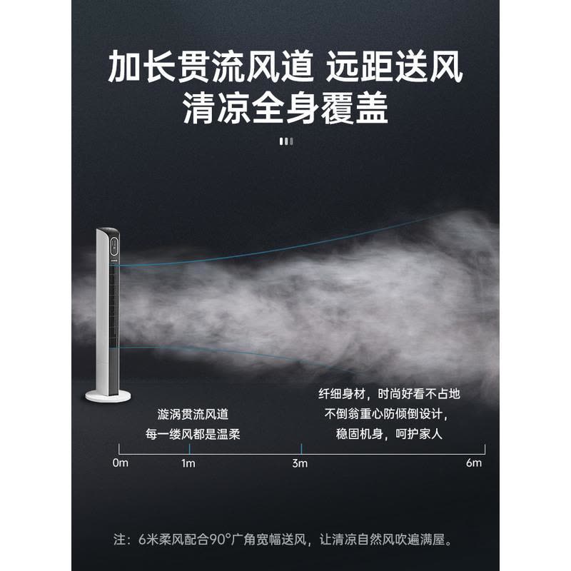 艾美特电风扇家用无叶落地扇塔扇台式立式宿舍塔式电扇大风力 遥控标准款[高度950mm]图片
