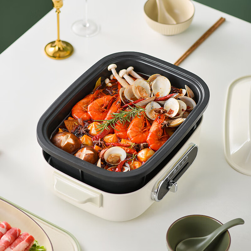 finsybo 萝赛塔多功能料理锅 F- EG04 白色 4L高清大图