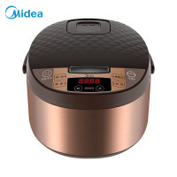 美的 Midea 电饭煲煲汤煮粥柴火饭智能预约饭锅不粘4L大容量排水槽底盘加热黄晶蜂窝内胆
