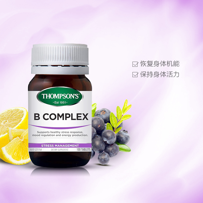 [调节情绪缓解压力]THOMPSON’S 汤普森 复合维生素B片 100片/瓶