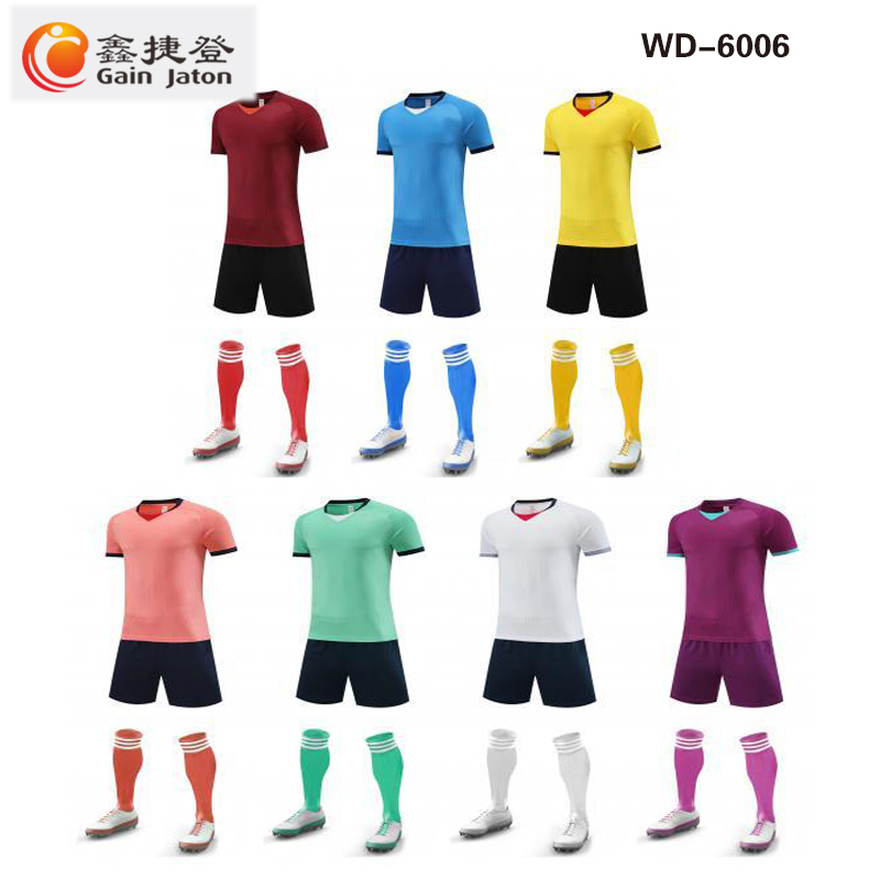 鑫捷登 可印字定制足球服套装(每套送袜子+护板各1)AGRY-WD6006 1套高清大图