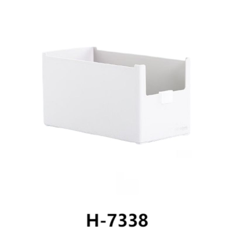 禧天龙(Citylong) H-7338直角柜内收纳盒3个装(白)仿皮革桌面化妆首饰抽屉整理盒5.1L高清大图