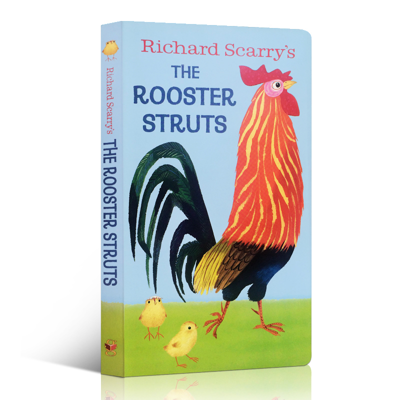 [正版]送音频英文原版绘本纸板书我是一只兔子系列Richard Scarry’s the Rooster Struts