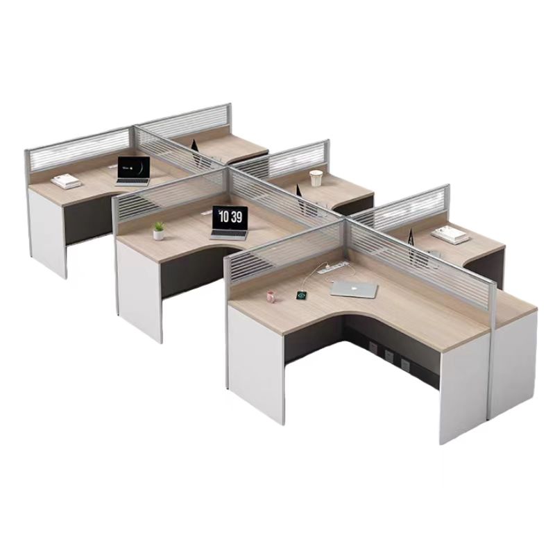 红缅 六人卡位办公桌 HM-PFBGZ04 张高清大图