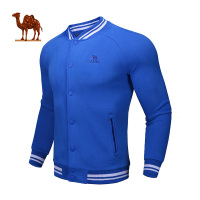 [清仓]CAMEL骆驼户外卫衣棒球服男新疆长绒棉英式学院风开衫外套长袖