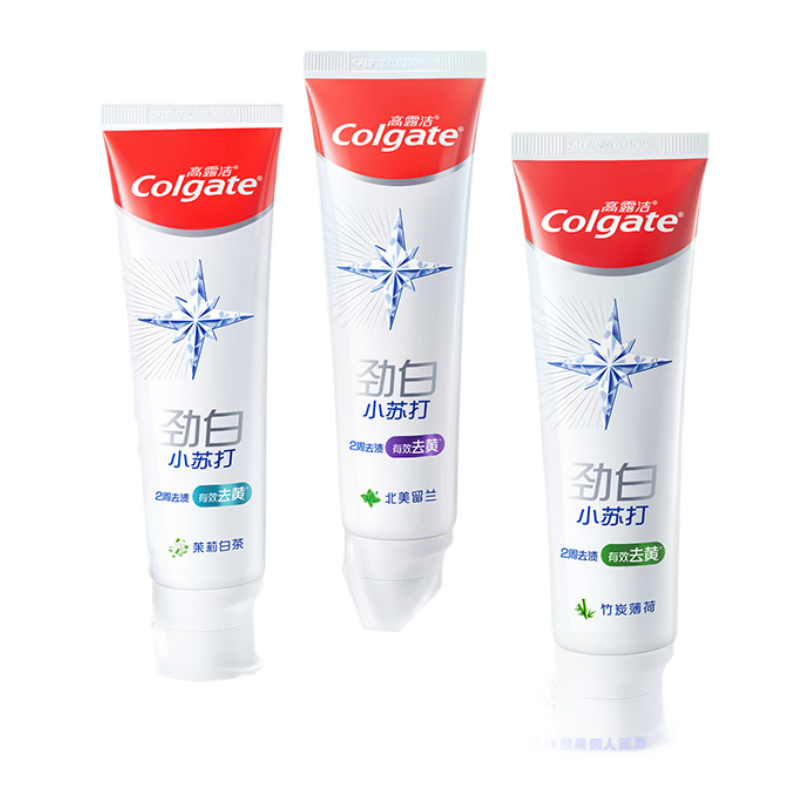 高露洁劲白 小苏打 留兰味牙膏120g