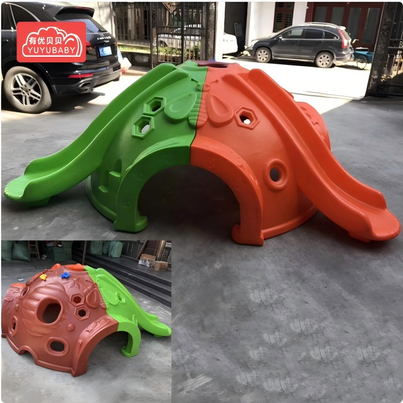 有优贝贝(YUYUBABY)蜜蜂窝双滑道爬坡玩具攀爬架攀岩儿童户外太空仓攀爬310*115cm高清大图