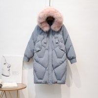 JINXIU SHIRT鼎丰羽绒服女2020新款加厚中长款反季清仓韩国韩版宽松茧型女士羽绒服外套1930-310