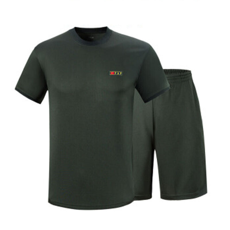 hoscene16式武警体能服夏季男部队消防迷彩短袖作训服套装男迷彩短袖