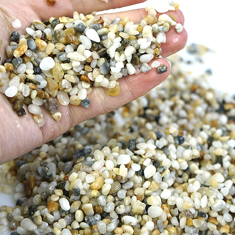 鱼缸底砂白珍珠沙 白沙底沙河砂自然砂天然砂清洁无杂质 默认尺寸 1公斤装3-5mm