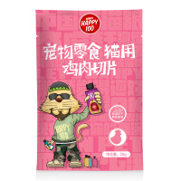 顽皮Happy100宠物零食 猫用鸡肉切片25g*12