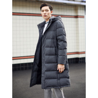 高梵(GOLDFARM)男士羽绒服长款时尚休闲立领连帽2018秋冬新款加厚保暖外套潮