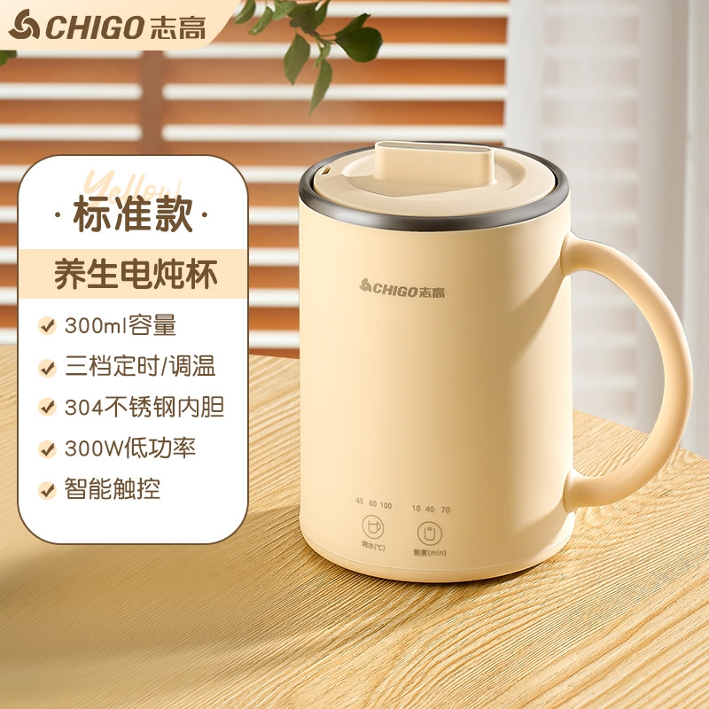志高(chigo)养生杯电加热烧水壶炖煮粥便携式旅行泡茶办公室小型mini