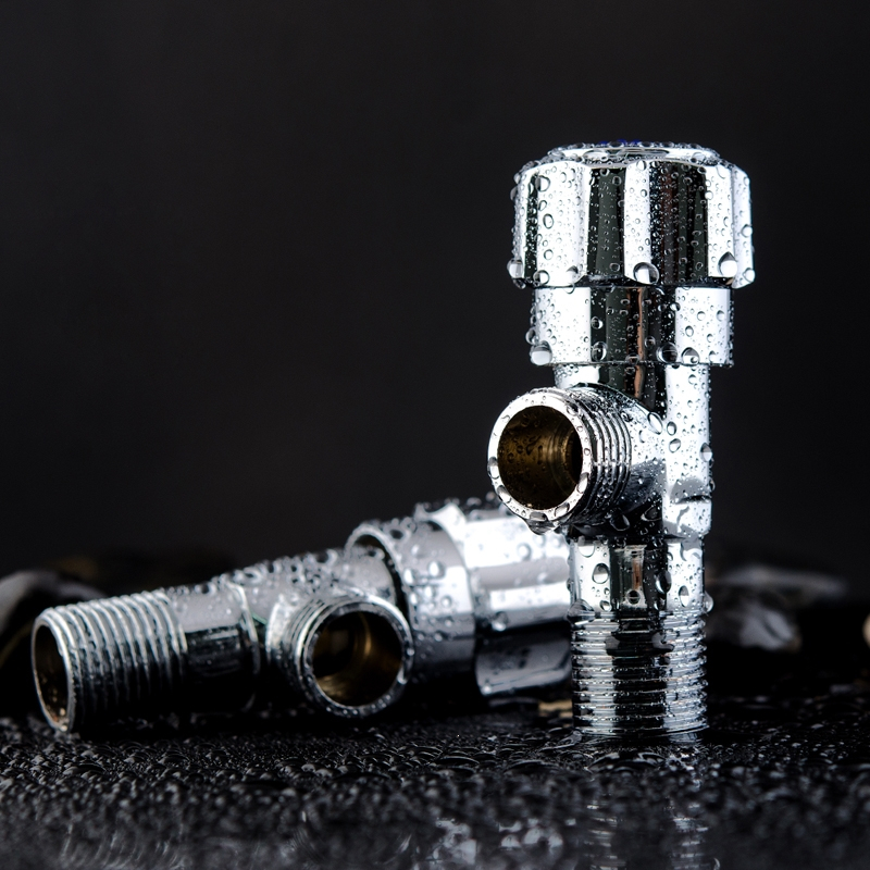 ciaa304不锈钢三角阀全铜家用冷热水阀开关一进二出三通热水器止水阀