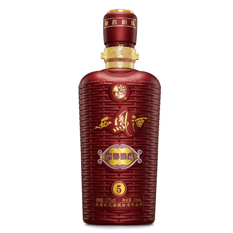 西凤酒 52度 酒海陈藏(5) 绵柔凤香型白酒 单瓶装375mL