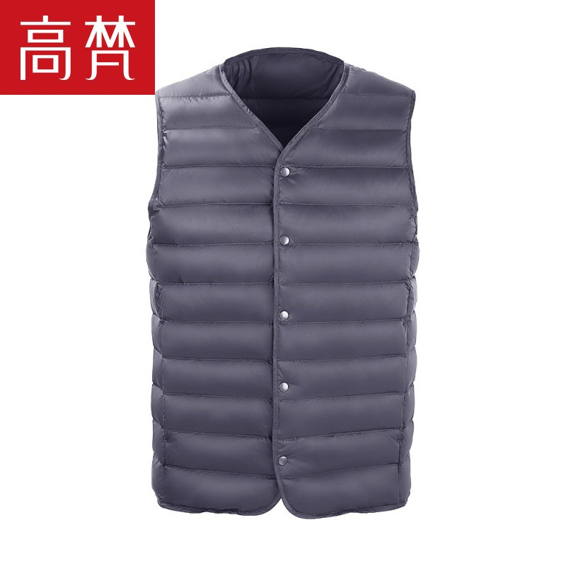 高梵轻薄羽绒马甲男2019新款保暖短款秋冬季时尚休闲保暖背心马甲