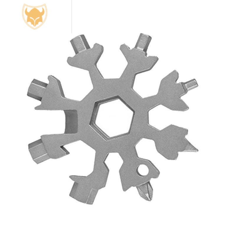 西默多雪花扳手18合一多用内六角梅花卫浴不锈钢便携工具套装