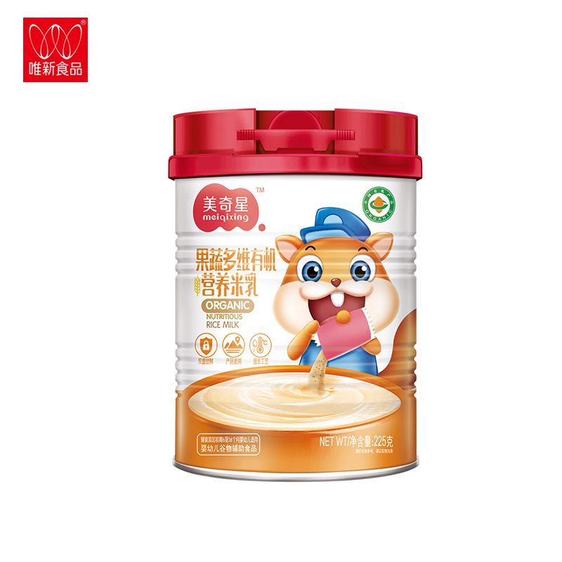 美奇星225g果蔬多维有机营养米乳米粉米糊/罐装