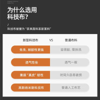 兰秀家居 意式轻奢极简科技布沙发组合北欧直排小户型整装客厅家具免洗乳胶实木布艺沙发