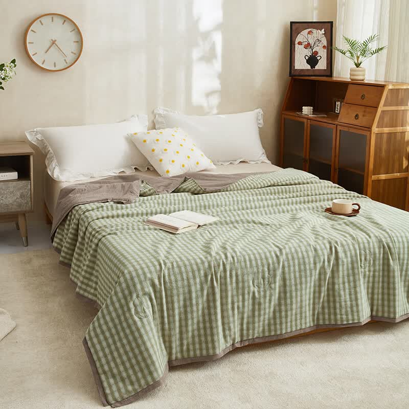 天琴色织提花夏被-斐尔岛TQ-B128 200*230cm(单位:套)高清大图