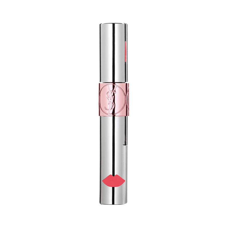 圣罗兰(YSL)莹亮纯魅液体唇膏 6ml 06#橘子汽水 口红唇釉 爱心银管唇釉 水润轻妆