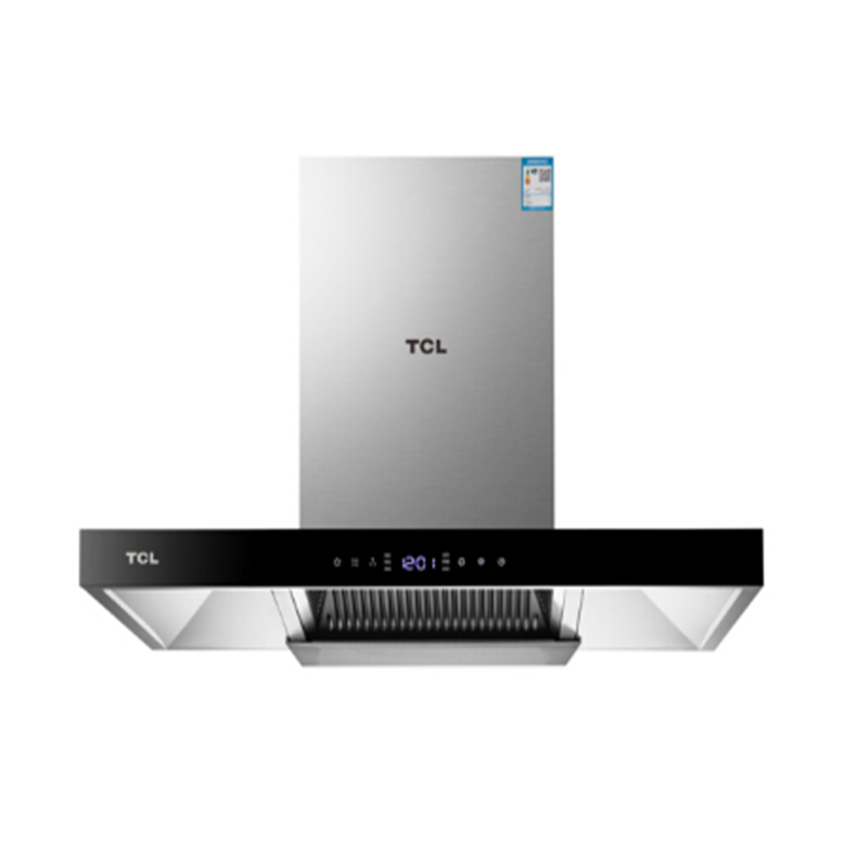 tcl油烟机cxw265tc06900mm触摸式强吸力顶吸油烟机白色风量15m06min