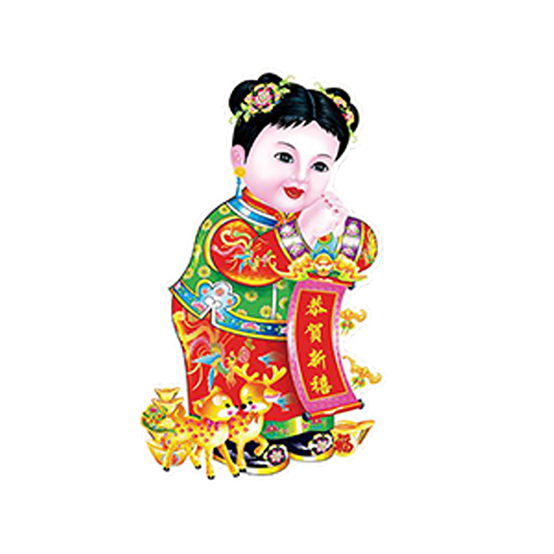 SCP 金童玉女23x31 定制节庆用新年装饰布置(10对/包)SCP-1062(此为单包价,起订25包不足起订量不发)