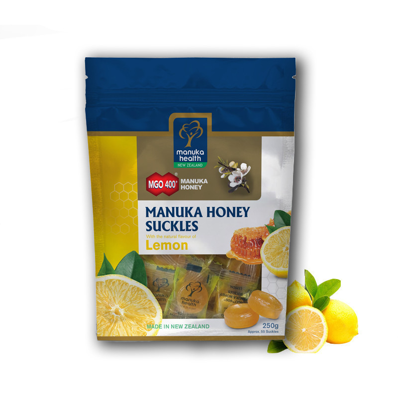 [MGO400+]蜜纽康(Manuka health)麦卢卡蜂蜜硬糖MGO400+柠檬味250g/袋 糖果零食新西兰进口