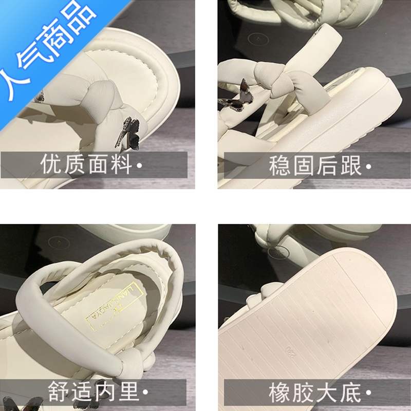 SUNTEK凉鞋女款夏季2023新款百搭时尚沙滩鞋子松糕厚底仙女风罗马尚高清大图