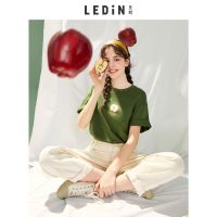 [新品]乐町可爱果蔬短袖t恤女2020春季新款女装白色薄上衣宽松 粉色 S