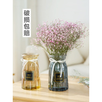 颜色随机 透明玻璃花瓶干花插花水培玻璃瓶客厅创意小清新摆件插花装饰花盆 569396964216