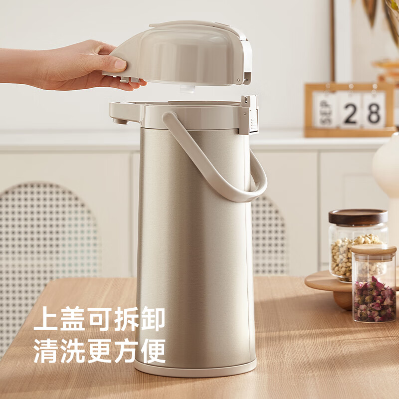 九阳保温壶家用大容量水壶316L不锈钢真空保温瓶热水暖壶开水瓶热水瓶 [升级纯钛锁温盘]WF502T 2L高清大图