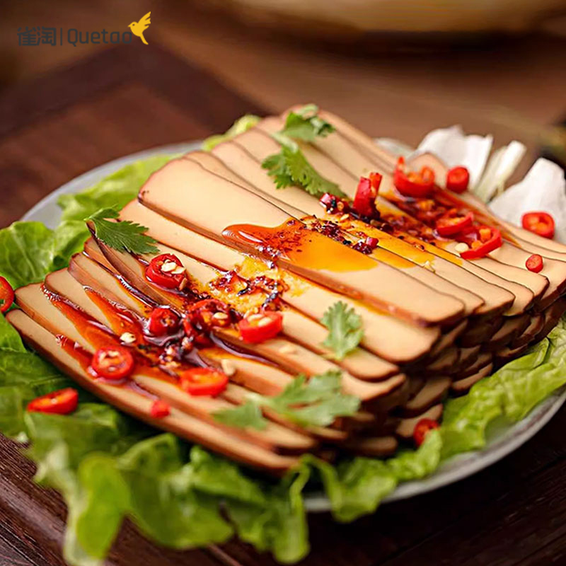 [苏鲜生推荐]雀淘 酱香鸡蛋干100g/袋卤香味 10袋装 全鸡蛋干休闲零食豆干开袋即食凉拌菜高清大图