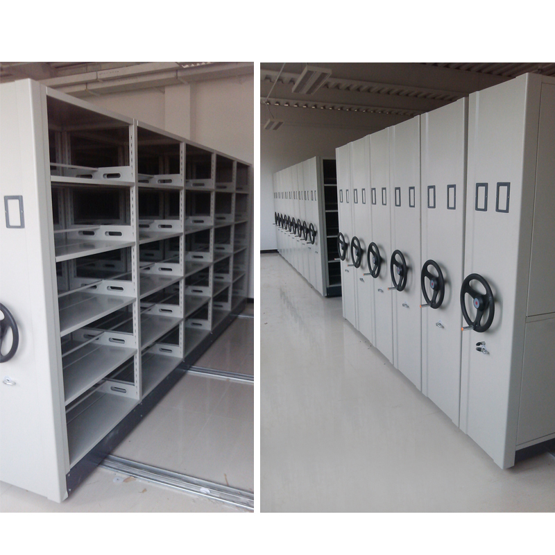 汉诺鑫威钢制档案架密集柜档案室密集架手摇式移动档案柜文件柜资料柜一列四组每立方单价高清大图